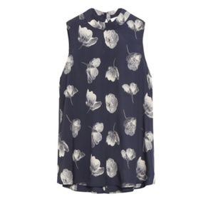 Alice Blue Pisca High Neck Blouse